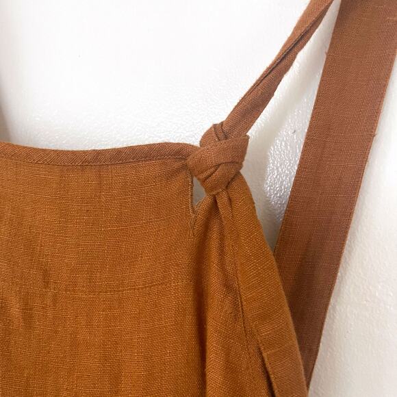 BEATON STUDIO 100% Linen Overalls in Rust Size XS - Picture 9 of 16